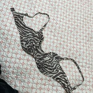 Fantasie animal print under wired plus 40 e bikini top